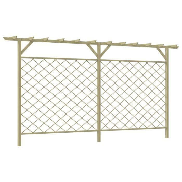VidaXL Clôture à lattes de jardin avec pergola Bois