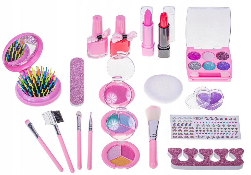 Large Set of Cosmetics for Nail Makeup for Girls in a Case