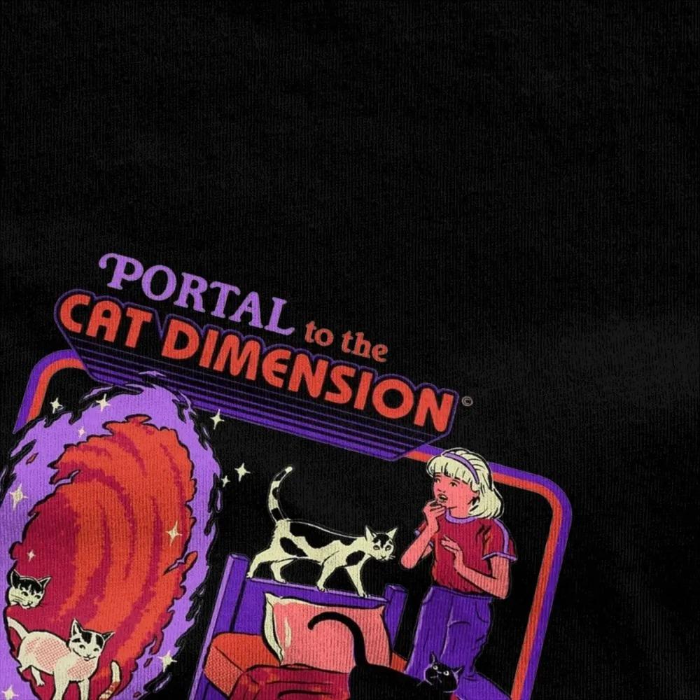 Cat Dimension Vintage Horror Dark Art Shirt Accessories for Men Women Cotton Vintage 70s 80s T-shirt Clothing Gift Idea