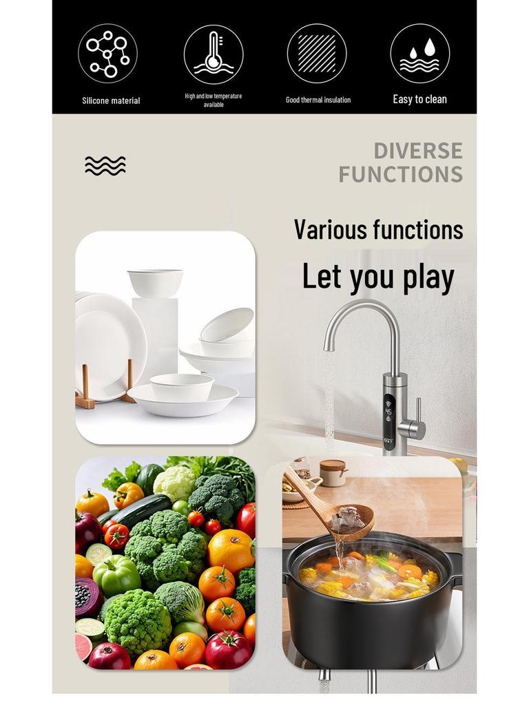 Silicone Non-Slip Heat-Resistant Kitchen Countertop Mat