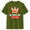 03 28 2026 No Kings Day Vintage Funny Mens T Shirts Leisure Tee Shirt Short Sleeve Crewneck TShirt Cotton New Arrival Clothing