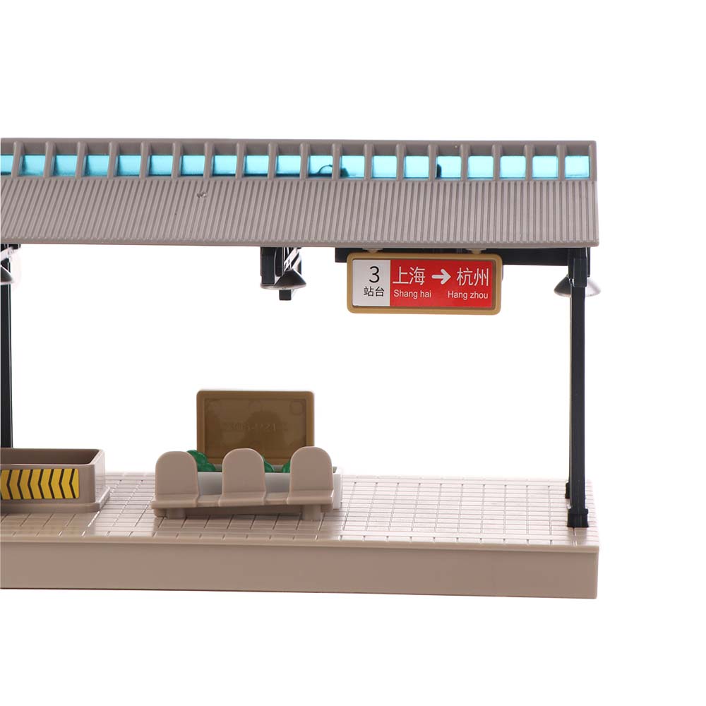 1:64 Scale Metro Station Model Simulated Micro Scene Props Miniature Subway Station DIY Assembly Street View