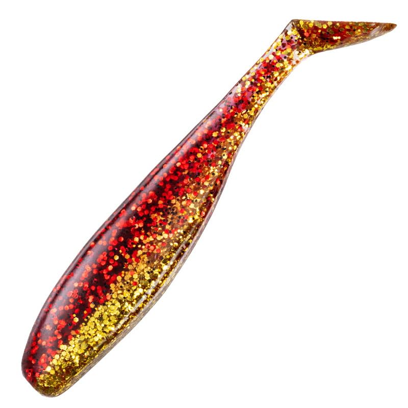 Daiwa Ricky Shad Red Gold Shad Tail Worm 3.0