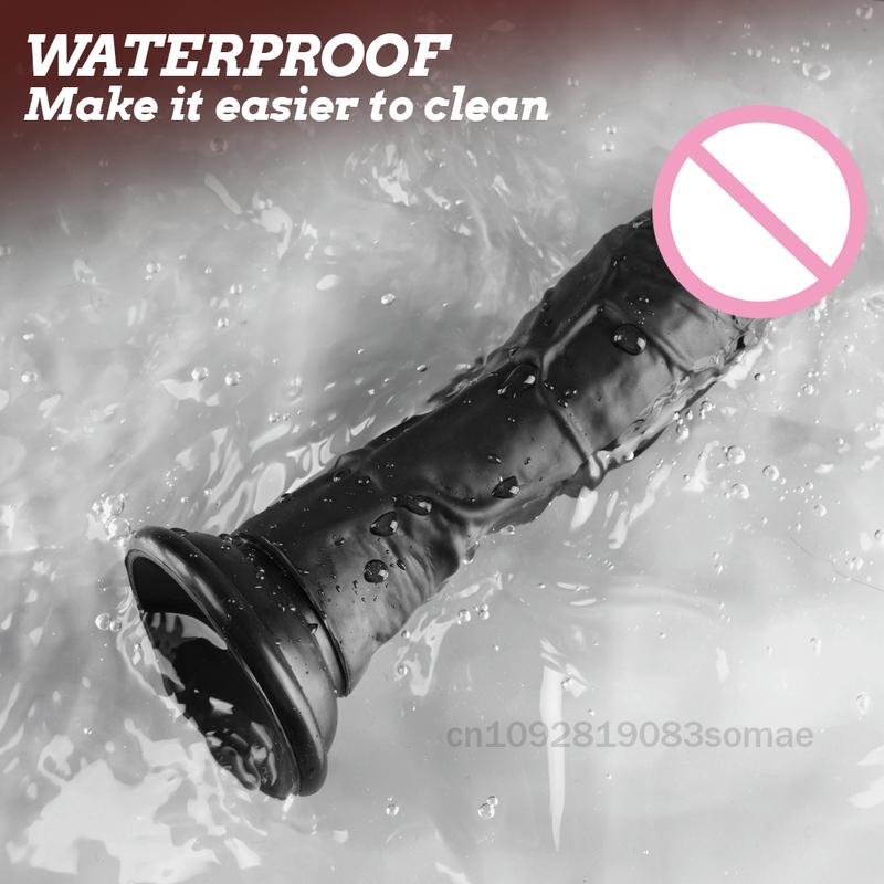 Realistic dildo Black Anal Plug with Suction Cup Penis for Vagina Butt Plug Stimulation Sex Toys for Women Adults Phallus
