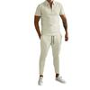 2025 Summer Slim Fit Men's Suit: Short Sleeve, Long Pants Casual Sports Set