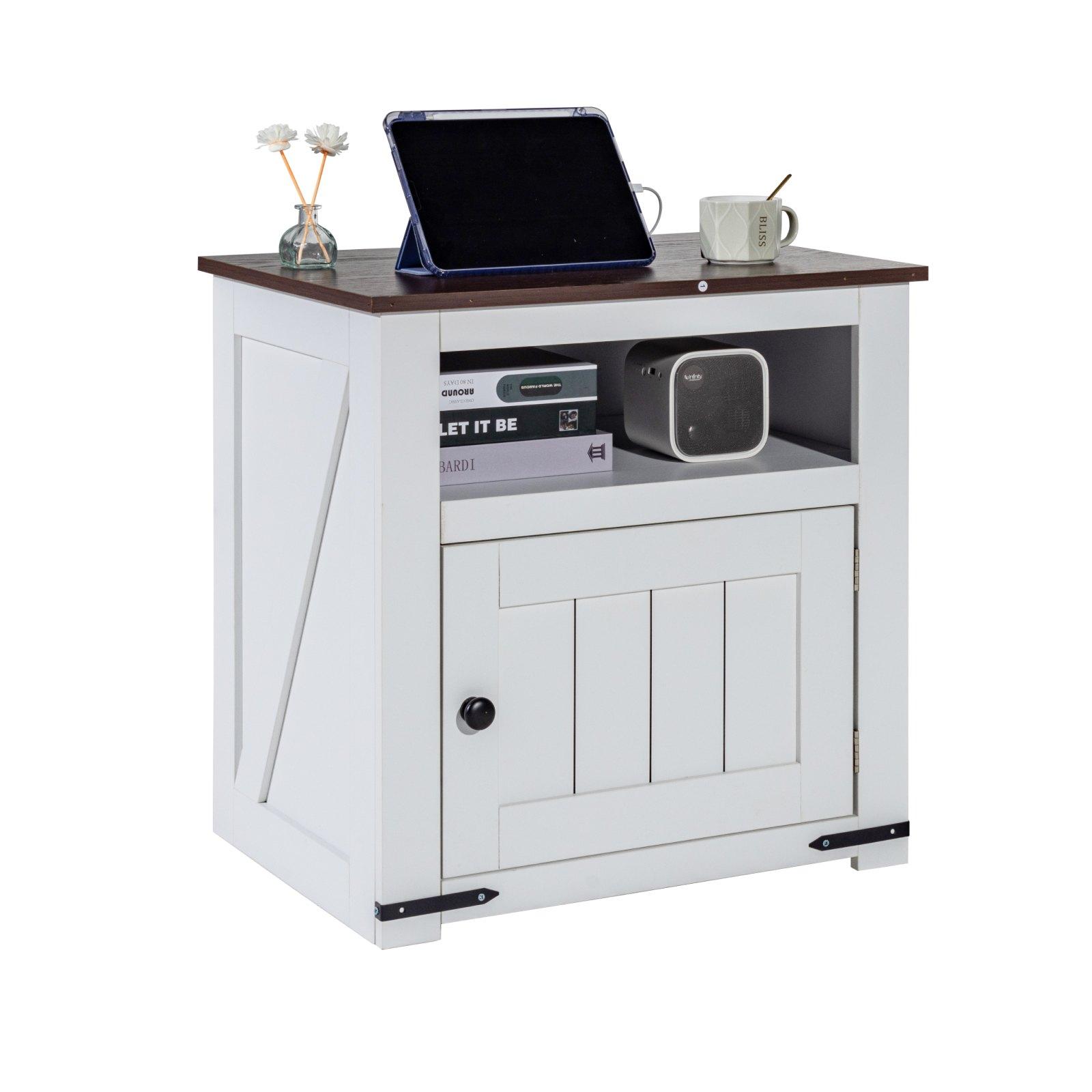 VEVOR Farmhouse End Table, Square Night