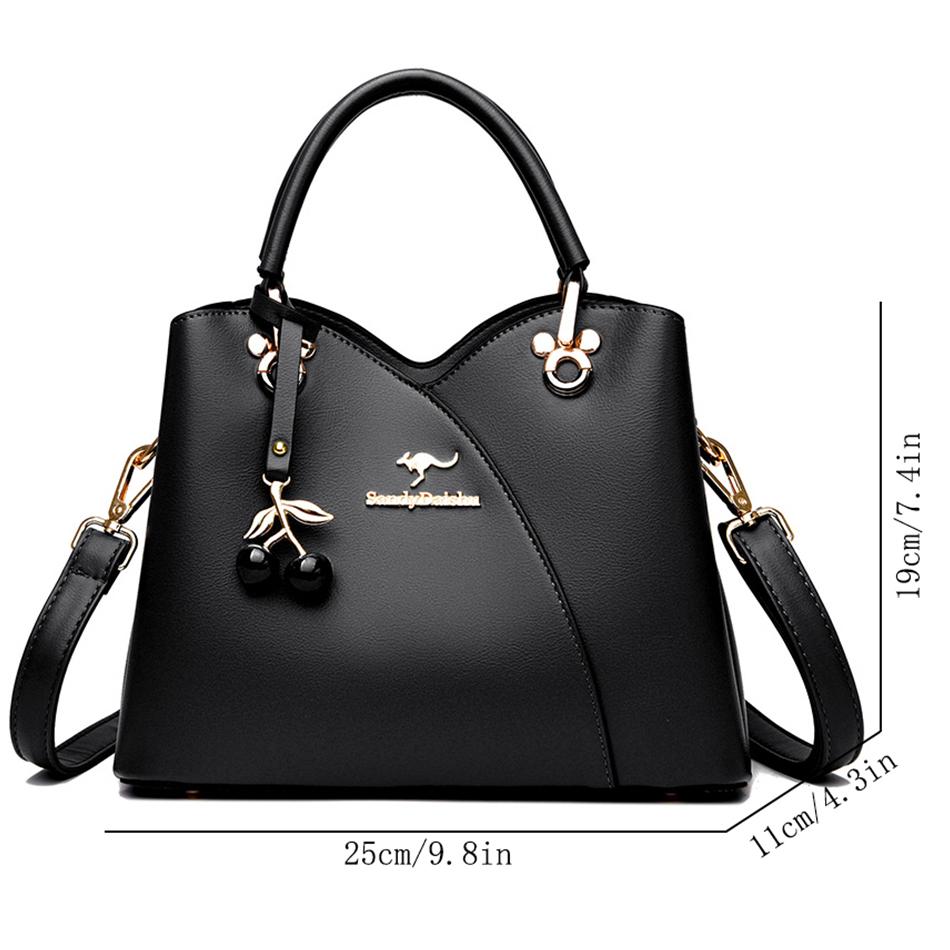 Designové 3 vrstvy luxusní dámské kabelky Messenger Dámská kabelka přes rameno pro ženy Móda 2023 Nová kabelka s třešní