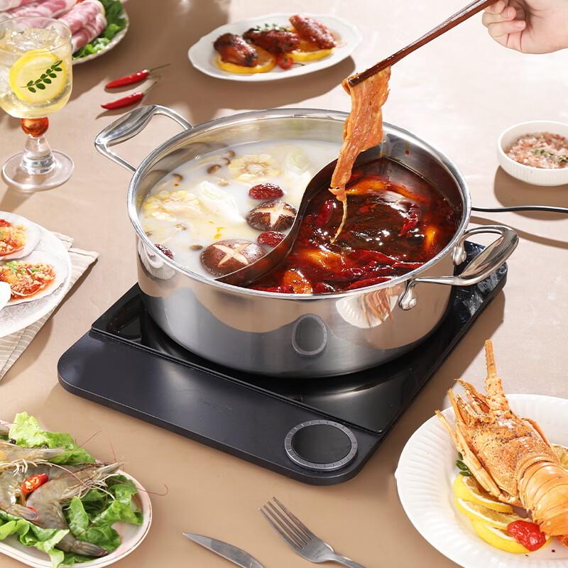 Ouloti 304 Stainless Steel Divided Hotpot