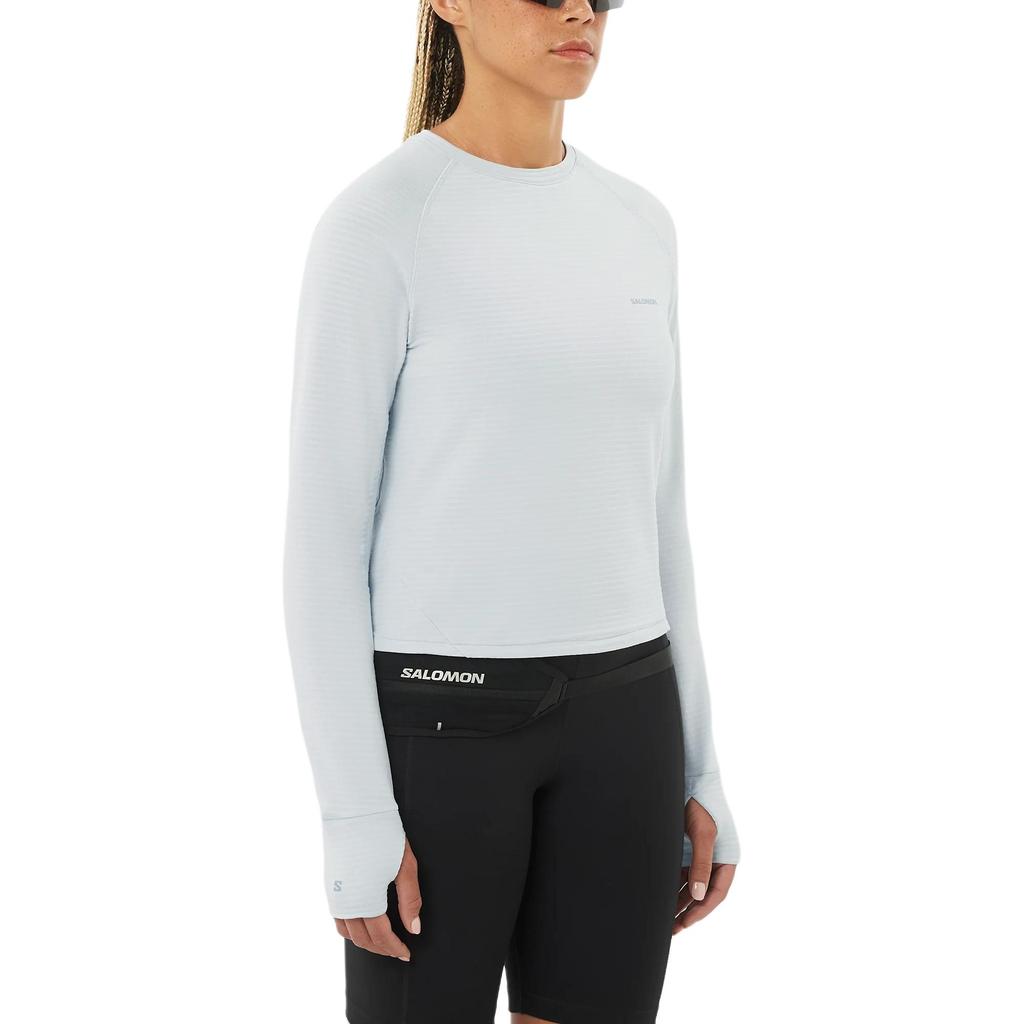 Salomon Essential Lightwarm Thermal Crew Neck Quick-Dry Fleece Top Women tops C27572