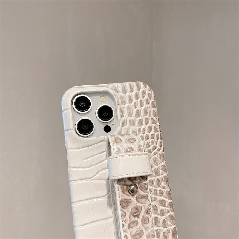 Personalized Leopard Leather Wrist Strap for iPhone Anti-drop Phone Case Fashionable Wrist Strap iPhone 14 15Pro Max 12 13Pro