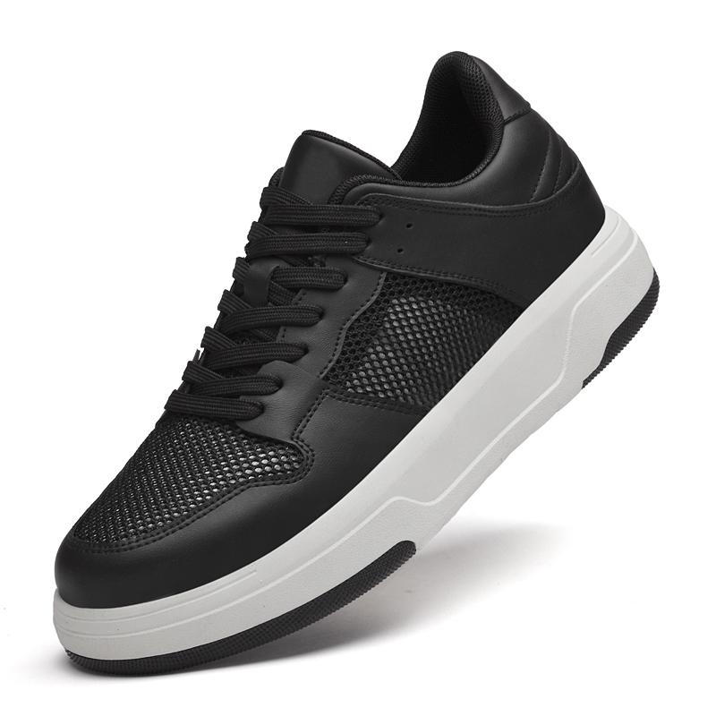 

Sneakers Men Elevator Height Increase Insole 6cm Man Leisure Fashion Plus Size 38-45 38 чёрный