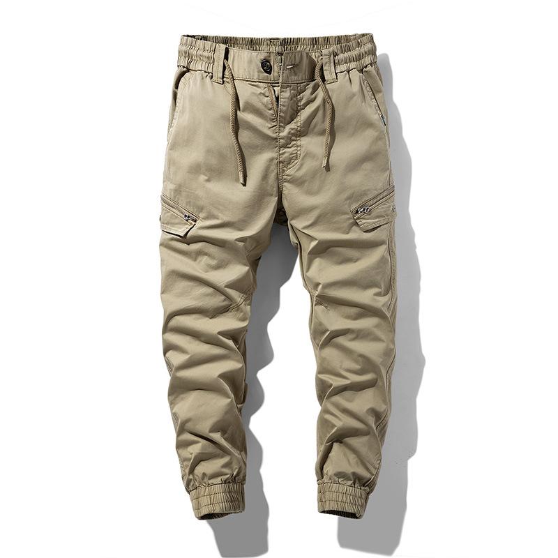 Men's Overalls Casual Pants Long Pants Green Versatile High Arcade Leggings Trendy Brand