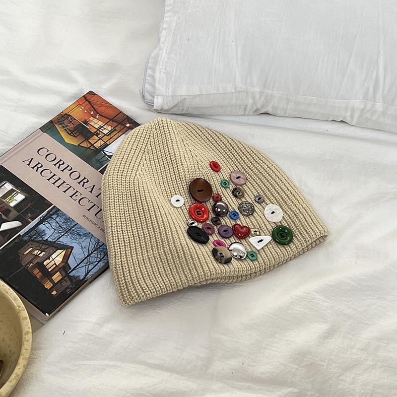 

Knit Hat For Women With Warmth And Wide Brim For Winter Fashion бежевий