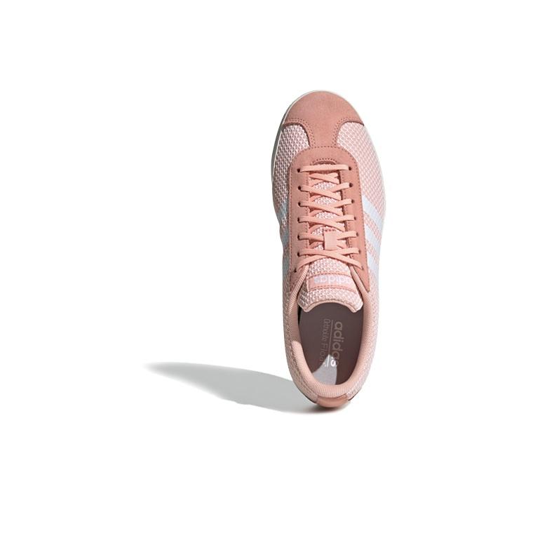 Adidas Neo Vl Court 2.0 Synthetic Leather Low-Top Sneakers Women Sneakers White Pink EE6790