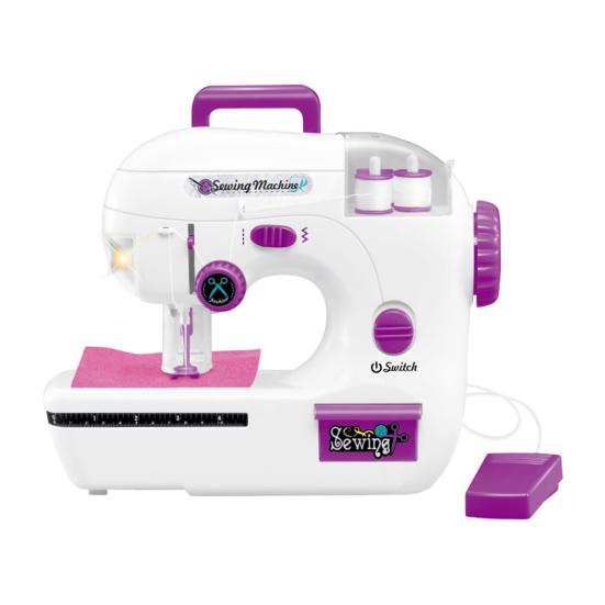 Nähmaschinenspielzeug für Kinder mit vorgefädelter Box, Nähset für Kinder für Spielhaus, simuliertes realistisches Nähgeräusch, Nähmaschinenspielzeug