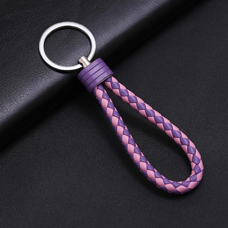Handmade Leather Rope Keychain Car Key Chain Bag Pendant Accessories
