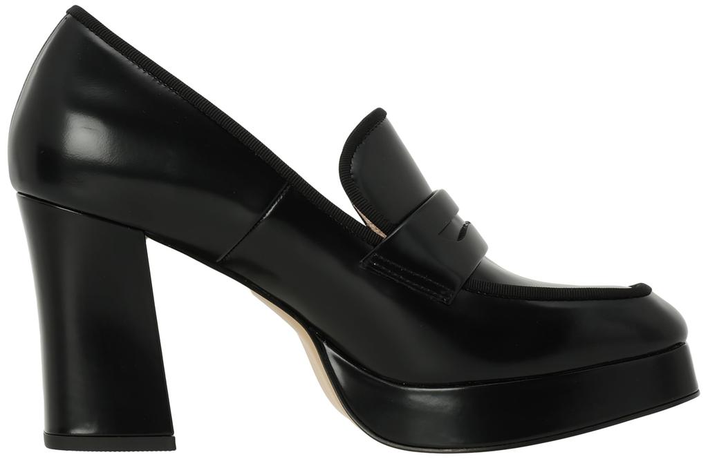 STUART Loafer Thick Heel Up Loafer 6521 B Glass cm E [JILL SHOE] Women's 22.5