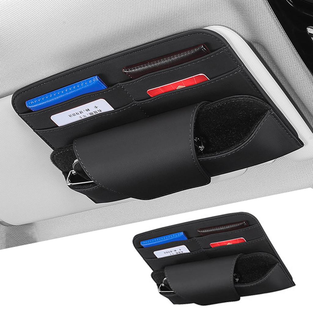 Raksonic Car Eyeglasses Sun Visor Car Glasses Small Item Storage Pocket for Easy Compatible with All Vehicles Holder, Pocket, Clip, Case,