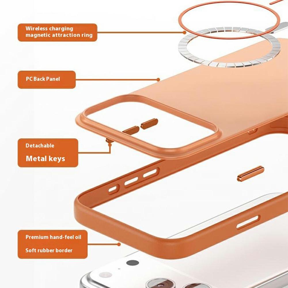 For iPhone 17 Pro Case Compatible with MagSafe Shockproof TPU PC Phone Back Cover