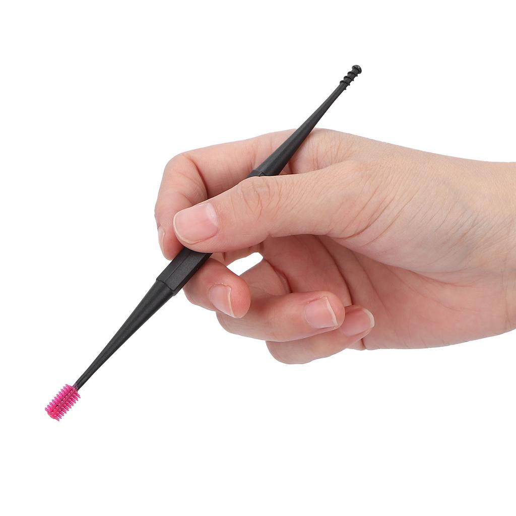 Silicone Spiral Ear Pick Massage Cleaning DoubleHeaded Earpick Earwax Removal Tool(Pink )