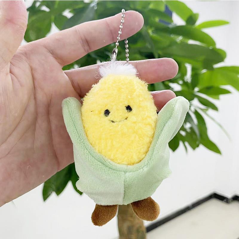 Plant Shaped Whimsical Plush Keychains In Broccoli Cabbage Corn And Bamboo Shoot For Ages All
