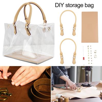 Transparente DIY Tragetasche Handtasche Bastelset Wasserdichtes PVC Transparent Handgefertigte Tragetasche