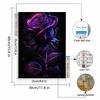 New Arrival 5D DIY Full Circle Diamond Painting "Purple Rose" Embroidery Cross Stitch Home Decor Gift