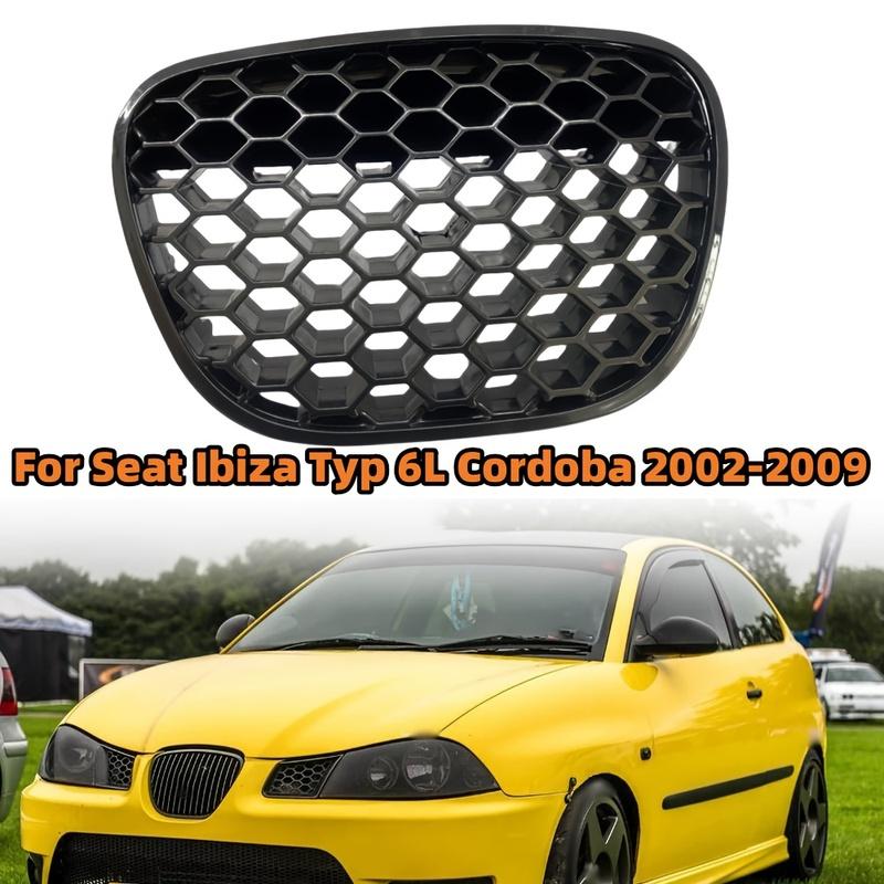 Honeycomb Central Badgeless Grill Grille Front Bumper Upper Side Grilles Cover For Seat Ibiza Cordoba Typ 6L 2002-2009