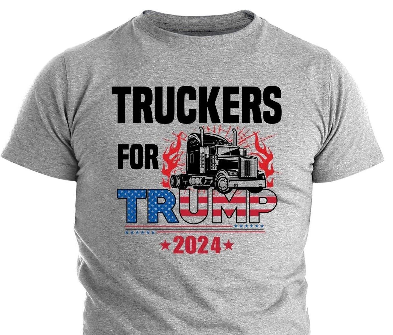 Truckers For Trump 2024 MAGA T-T-shirts Political 2024 Elections Trump T-shirts 2XL