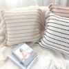 Fresh Knitted Striped Tassel Home Sofa Pillowcase Nordic Striped Minimalist Pillowcase Cojines Decorativos 45cm