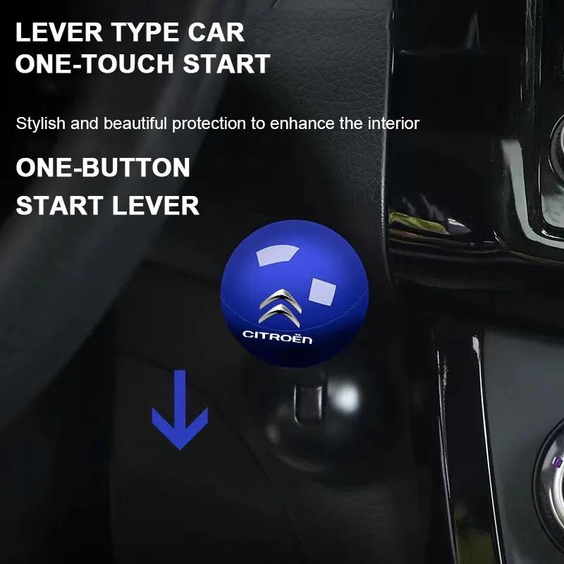 Car Logo Push Start Button Lever Creative Protective Cover For Citroen C1 C2 C3 C4 C5 X7 Berlingo Xsara C8 C4L DS3 DS4 DS5LS DS6 aog123