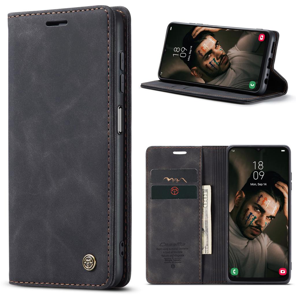 Suitable for Samsung A13 phone case, magnetic anti-drop A71 leather case, A35 protective cover with card slot, flip cover type