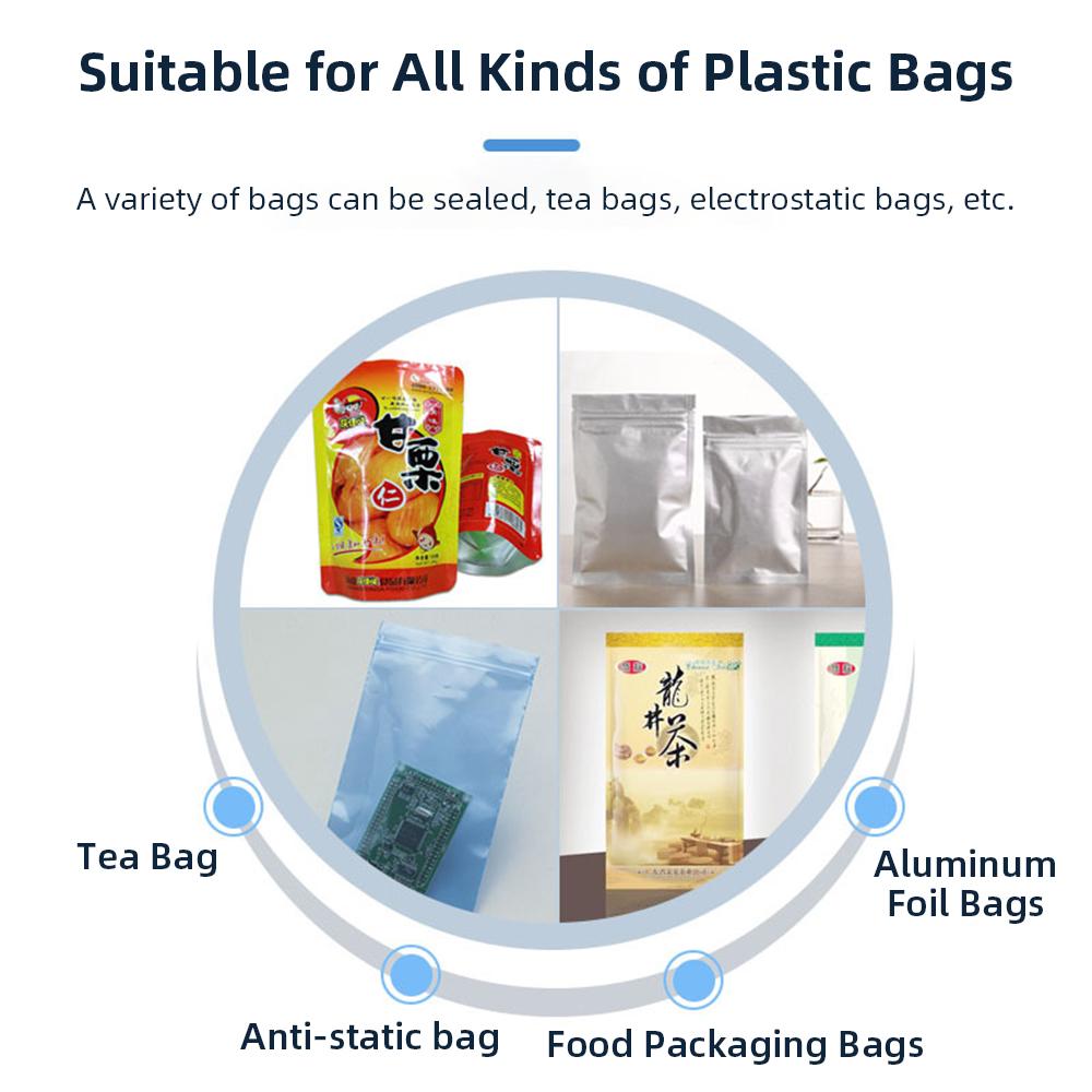 Electric Plastic Film Sealer Food Packaging Bag Continuous Heat Sealer Automatic Roller Temperature Control Sealing Machine