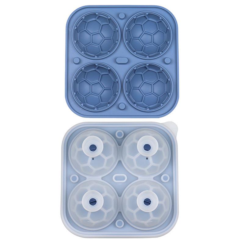 Scatola Stampo per Palline di Ghiaccio da Golf Calcio Silicone Griglia Ghiaccio per Pub Bar Cocktail Feste in Casa