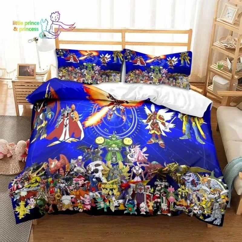 Digimon Anime Bed Linen Collection Single Size Size Single Size Full Queen Size King Size Size Bed Collection Adult Kid Bedroom Adventure Monster