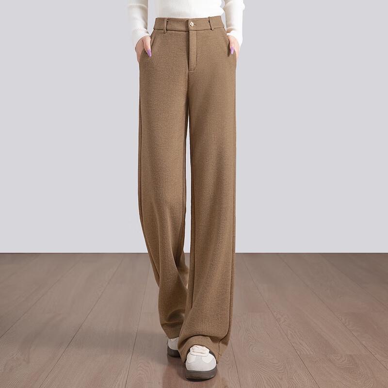 Women's High-Waist Draped Wide-Leg Pants