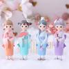 Creative Kimono Doll Ornament: Ancient Style Night Light Resin Craft