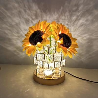Słonecznikowa lampka LED zasilana przez USB Stołowa lampka Nocna lampka w kształcie słonecznika Walentynkowe prezenty dla Kobiet Mamy Żony Dziewczyny Jej