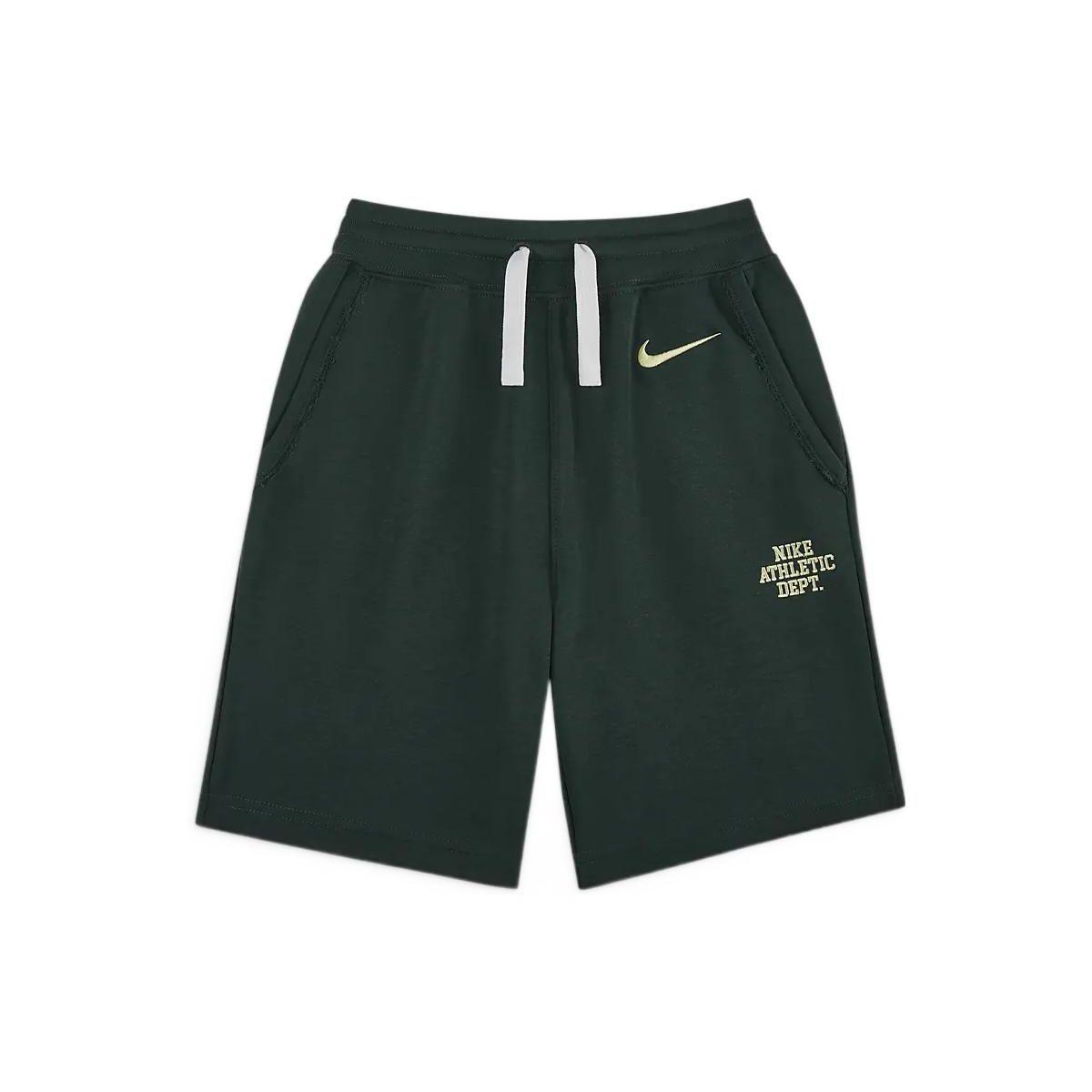 Шорты Nike с буквенным принтом на шнурке, повседневные, для детей, цвет Профессиональный-Зеленый FD8622-397 4
