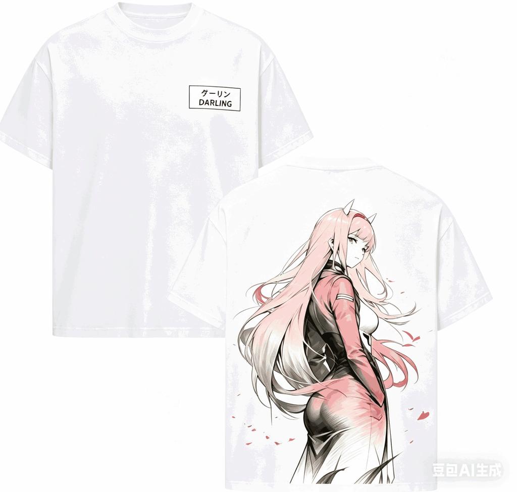 DARLING In the FRANXX T Shirt Personality Clothes New Model Anime T-shirt Yearround Clothing Plus Size Unisex Streetwear Trendy Couples