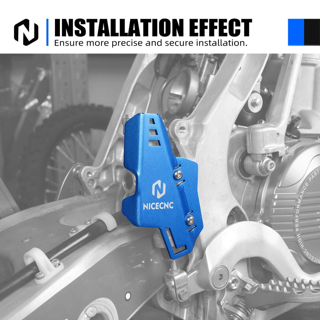 NICECNC For Yamaha YZ 250 1999-2024 YZ450F YZ125 YZ250F WR250F WR450F YZ125X YZ250X Rear Brake Master Cylinder Guard Cover Parts
