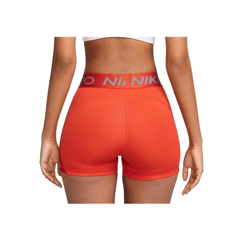Nike Pro Shine Dri-FIT Comfortable Slim-Fit Versatile Mid-Rise Sports Shorts Women Shorts Orange FB5586-633