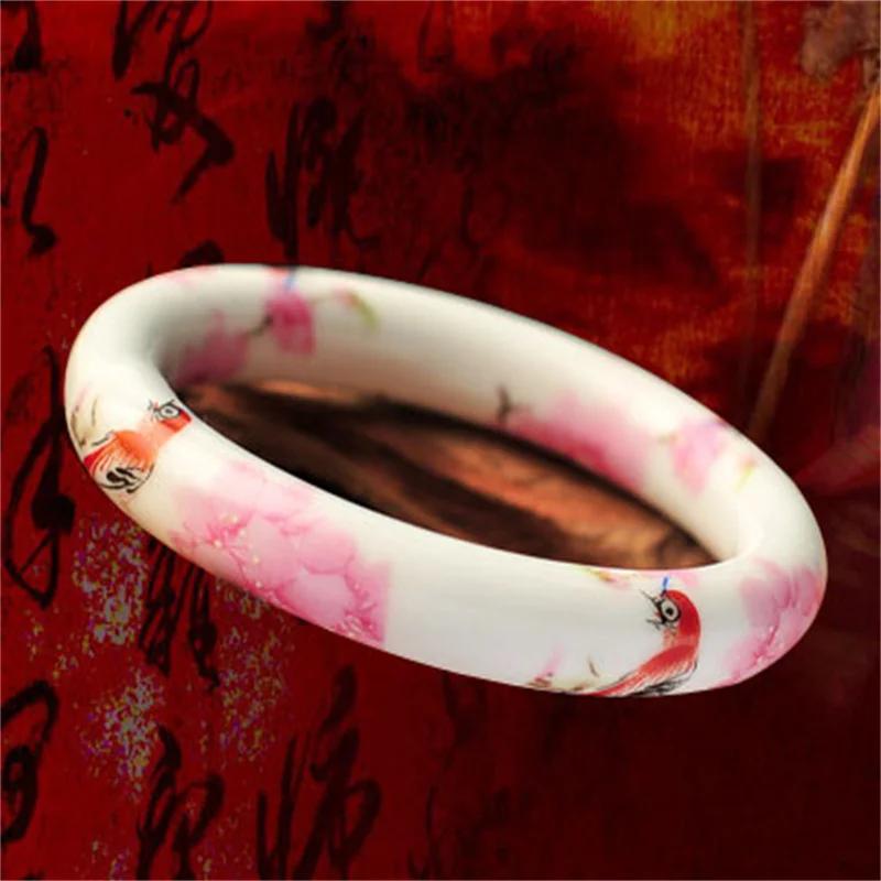 

Chinese Women s Antique Blue White Porcelain Pattern Good-looking Bangle Charm Classic Ethnic Jingdezhen Ceramic Trend Jewelry 58-60mm