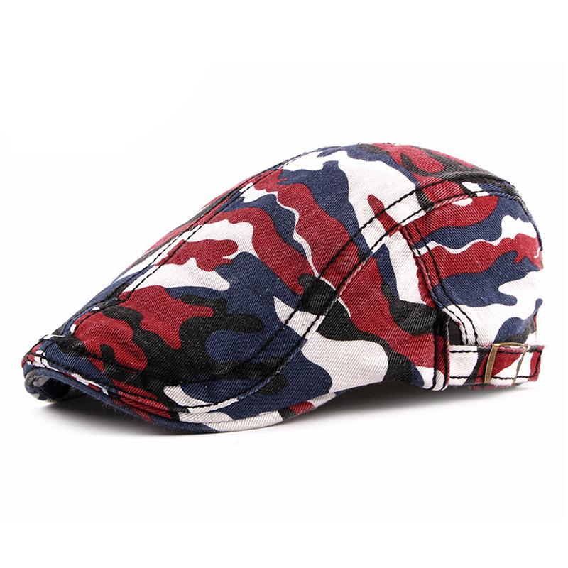 Men's Camouflage Print Beret - Spring/Summer Outdoor Sun Protection Hat