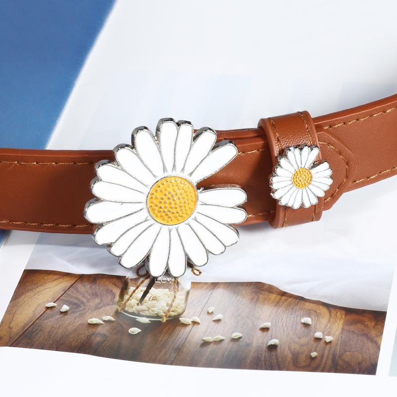 PU Belts and Elastic Band Belt Connection With Metal Buckles for Ladies Pin Color Navy Material