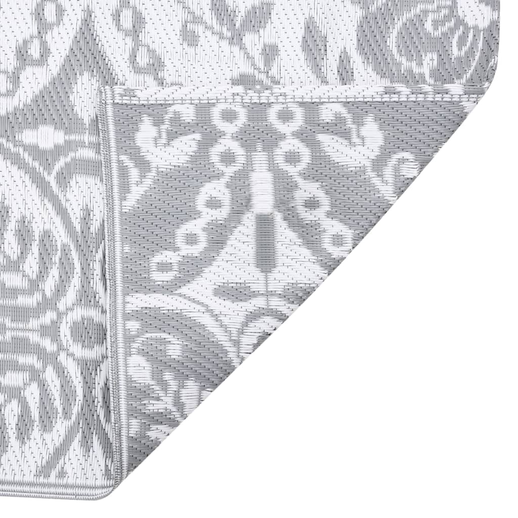 Outdoor Rug ARAKIL Light Grey 140x200 cm PP