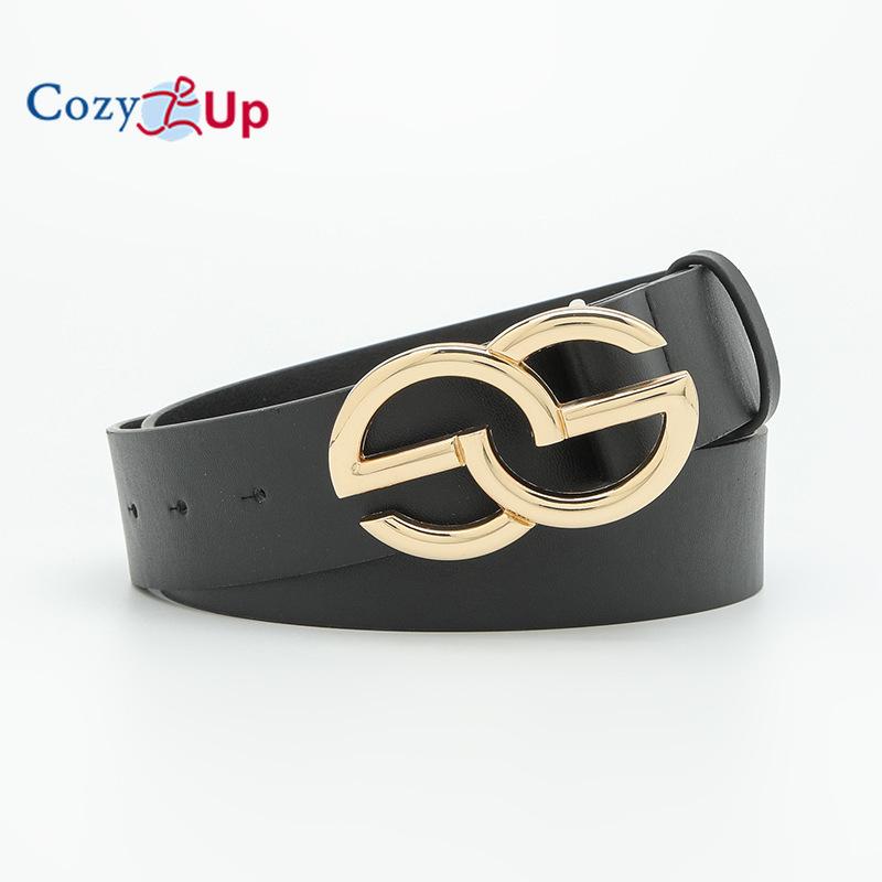 Metal Buckle Simple Casual Decoration Jeans Belt Double G Retro Dress Belt Women