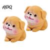 Display Box Collectibles 2Pcs Mini Dog Figurines Cute Resin Puppy Miniature Animal Figures Small Adorable Statue Decorations Ornaments for