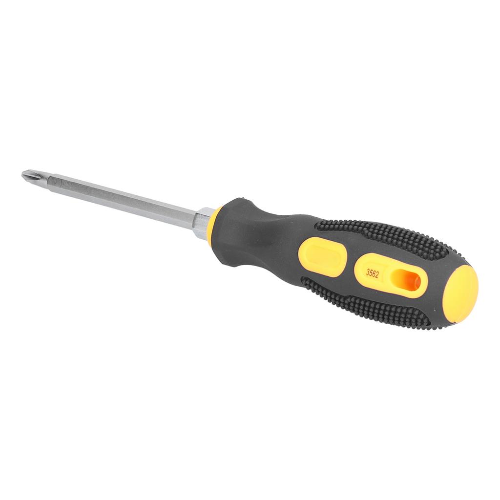 Dual Purpose Magnetic Screwdriver Slotted Cross Bit Metric Anti Slip Shank Portable Hand Tool