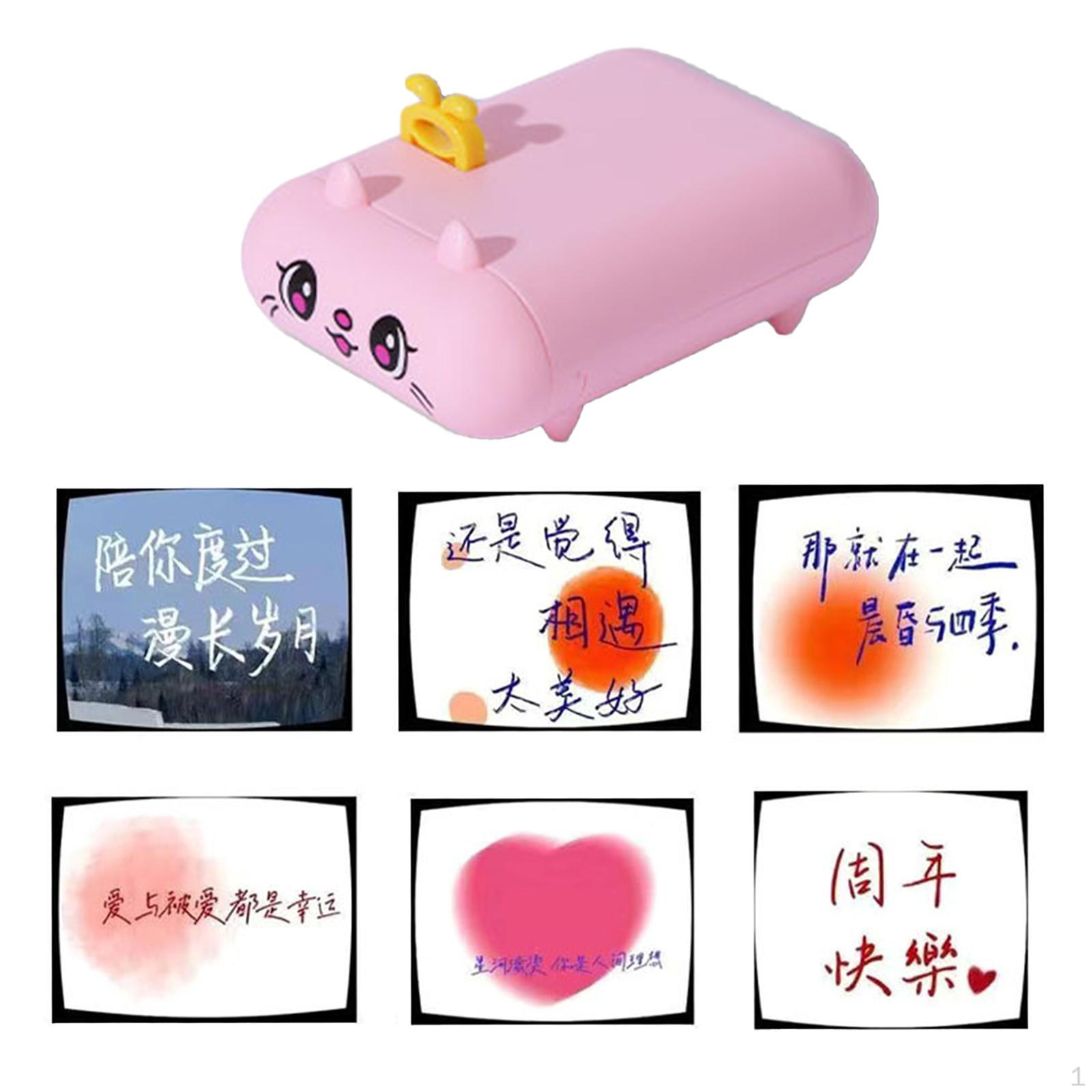 

Проектор с изображением животных из мультфильмов, детская светящаяся игрушка, 6 проекционных слайдов, практичная Pink Kitten Valentines